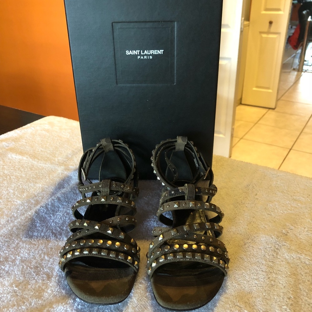 YSL Camouflage Sandals - Size 37.5